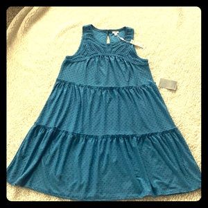 Spense Blue Simple Summer Dress